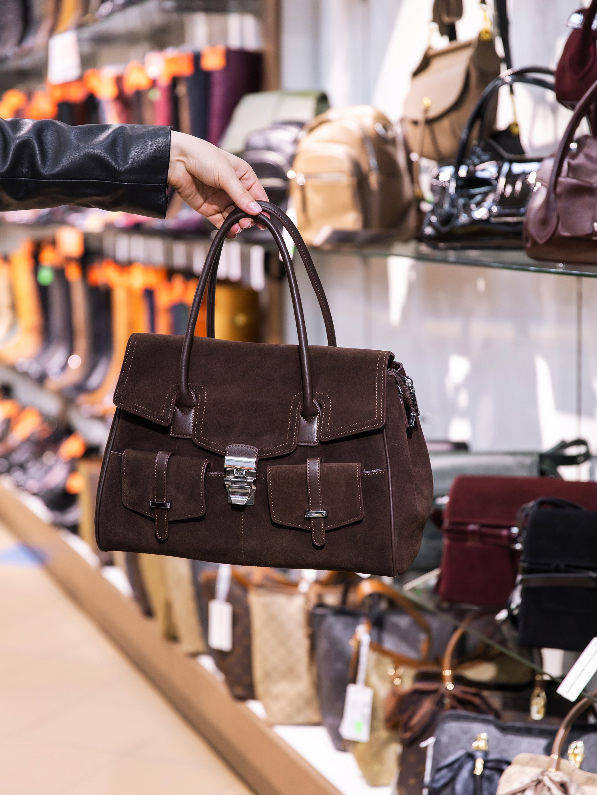 LACCOMA bag-2290 / коричневая замша