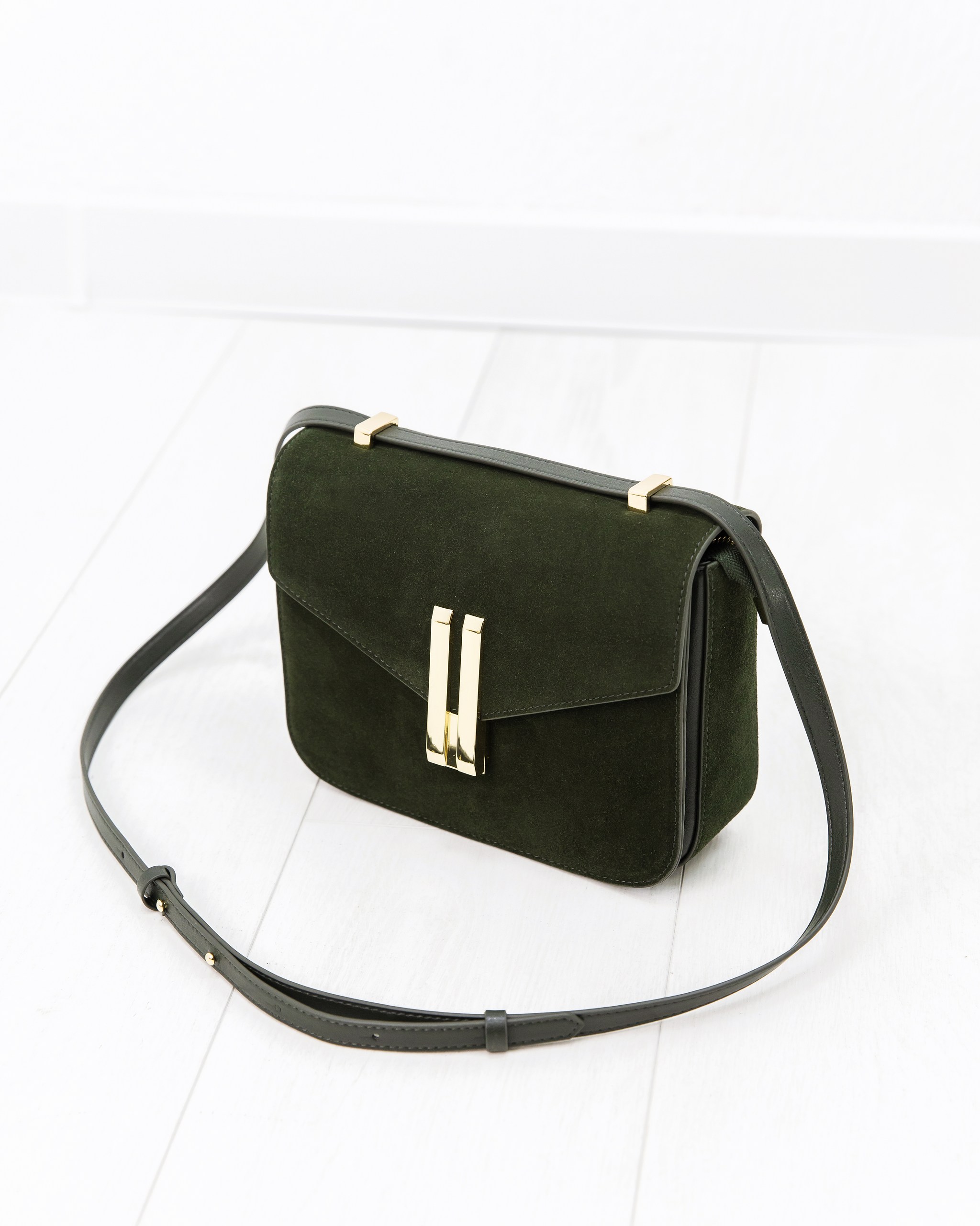 LACCOMA bag-2081 / зелёная замша