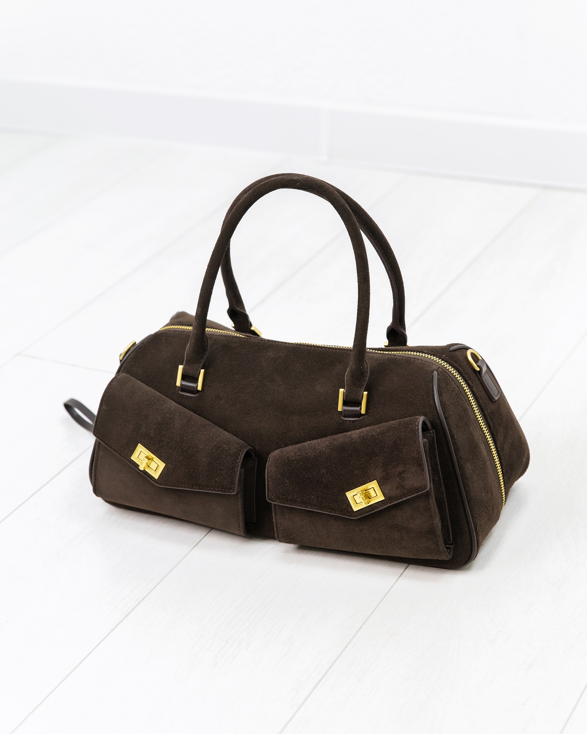 LACCOMA bag-2097 / темно-коричневая замша