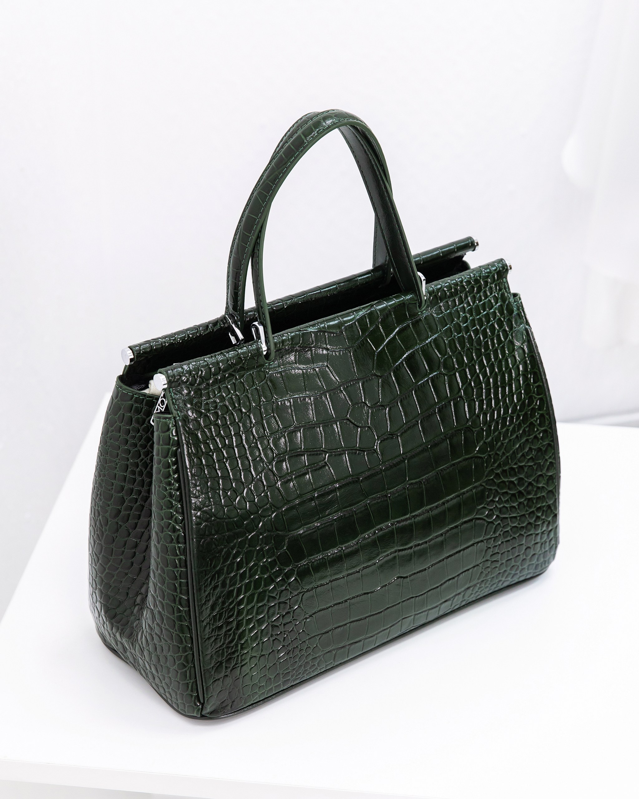 LACCOMA bag-1446 / зеленый крокодил