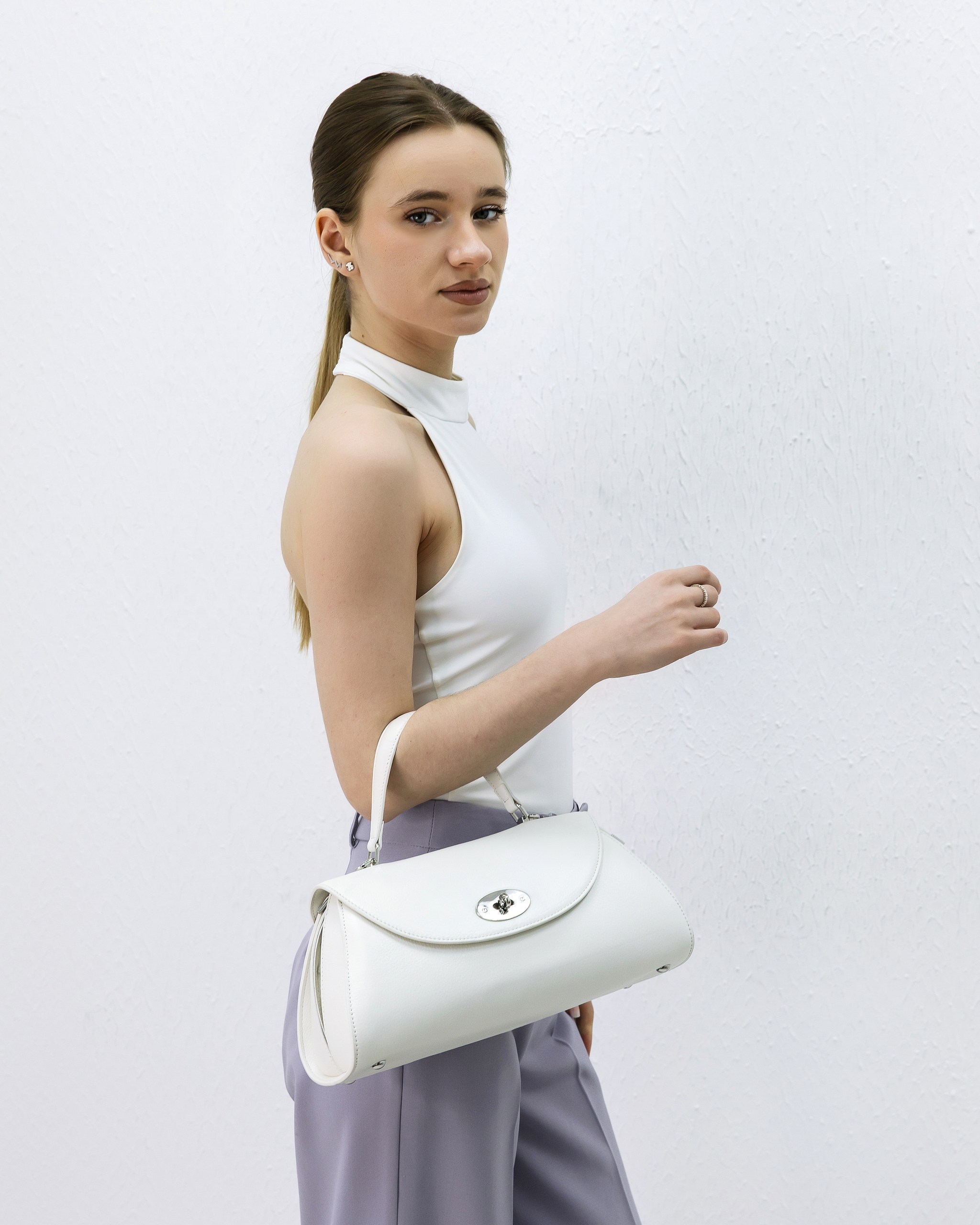 LACCOMA bag-2086 / белая кожа