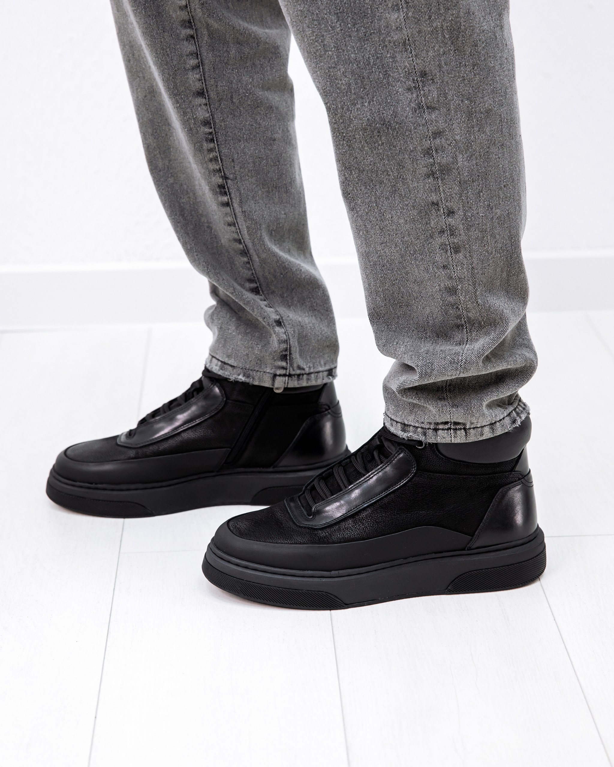 Cosottinni 6525 / черная кожа + нубук